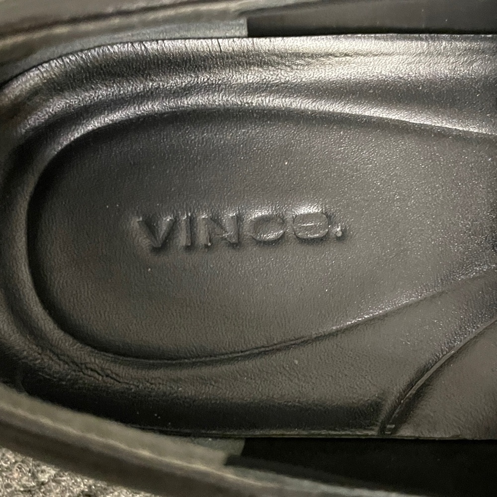 Vince Ghita Women's Size 10M Black Leather Slip-On Comfort Shoes Platform Comfy - Picture 4 of 6
